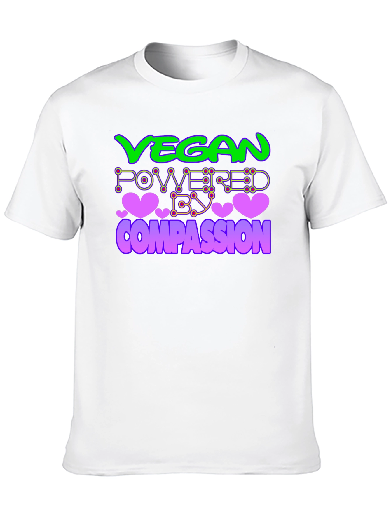 Vegan Powered By Compassion Graphic T-Shirt