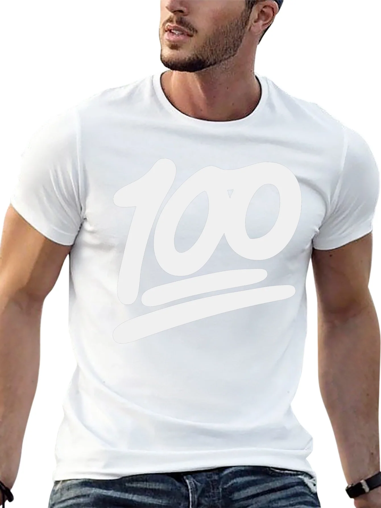 100 Emoji Graphic Tee - Black Cotton T-Shirt