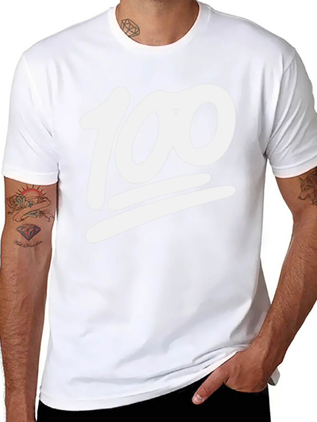 100 Emoji Graphic Tee - Black Cotton T-Shirt