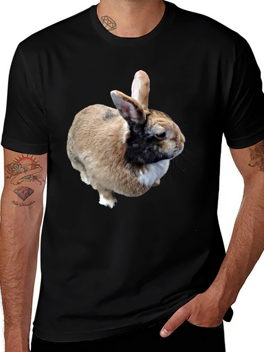 Rabbit Graphic T-Shirt - Black Casual Tee