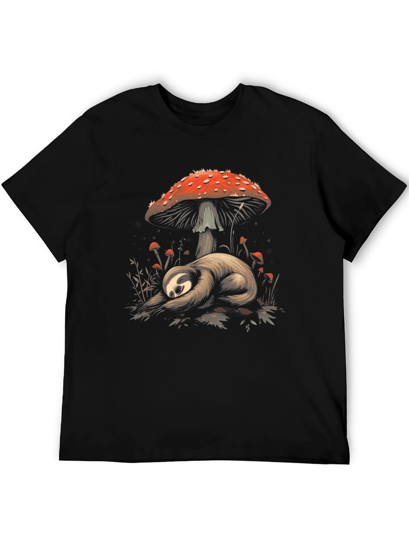 Sloth & Mushroom Graphic Tee