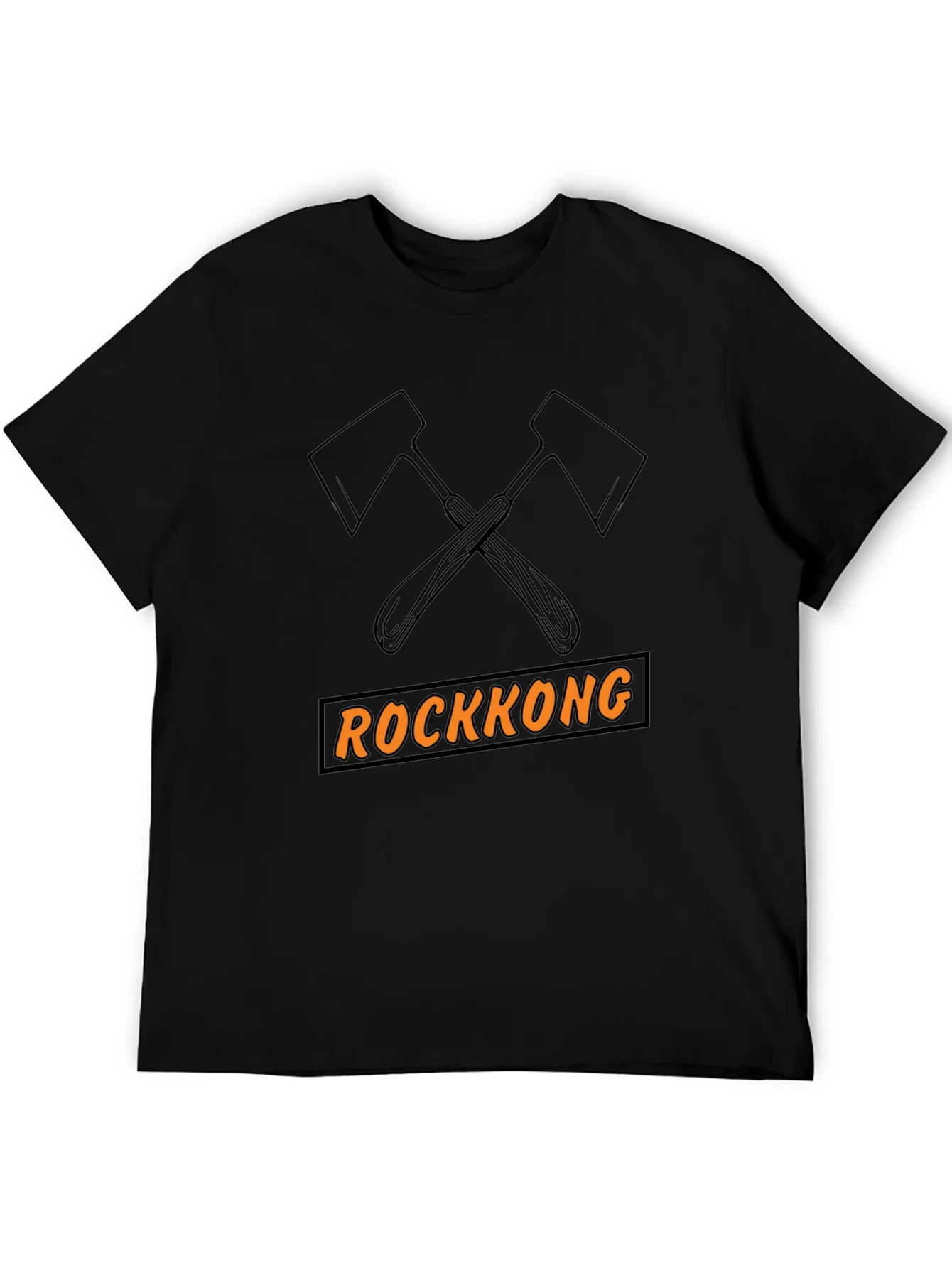 Rockkong Graphic Tee - Axe Design Black T-Shirt