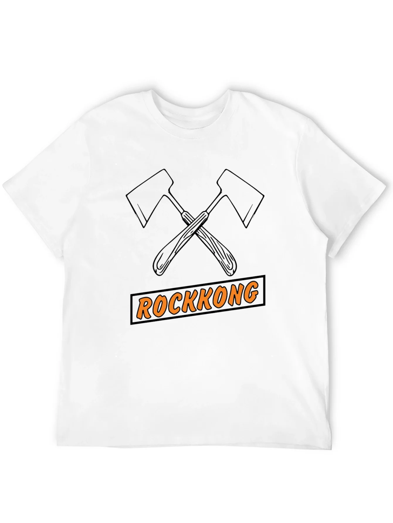 Rockkong Graphic Tee - Axe Design Black T-Shirt