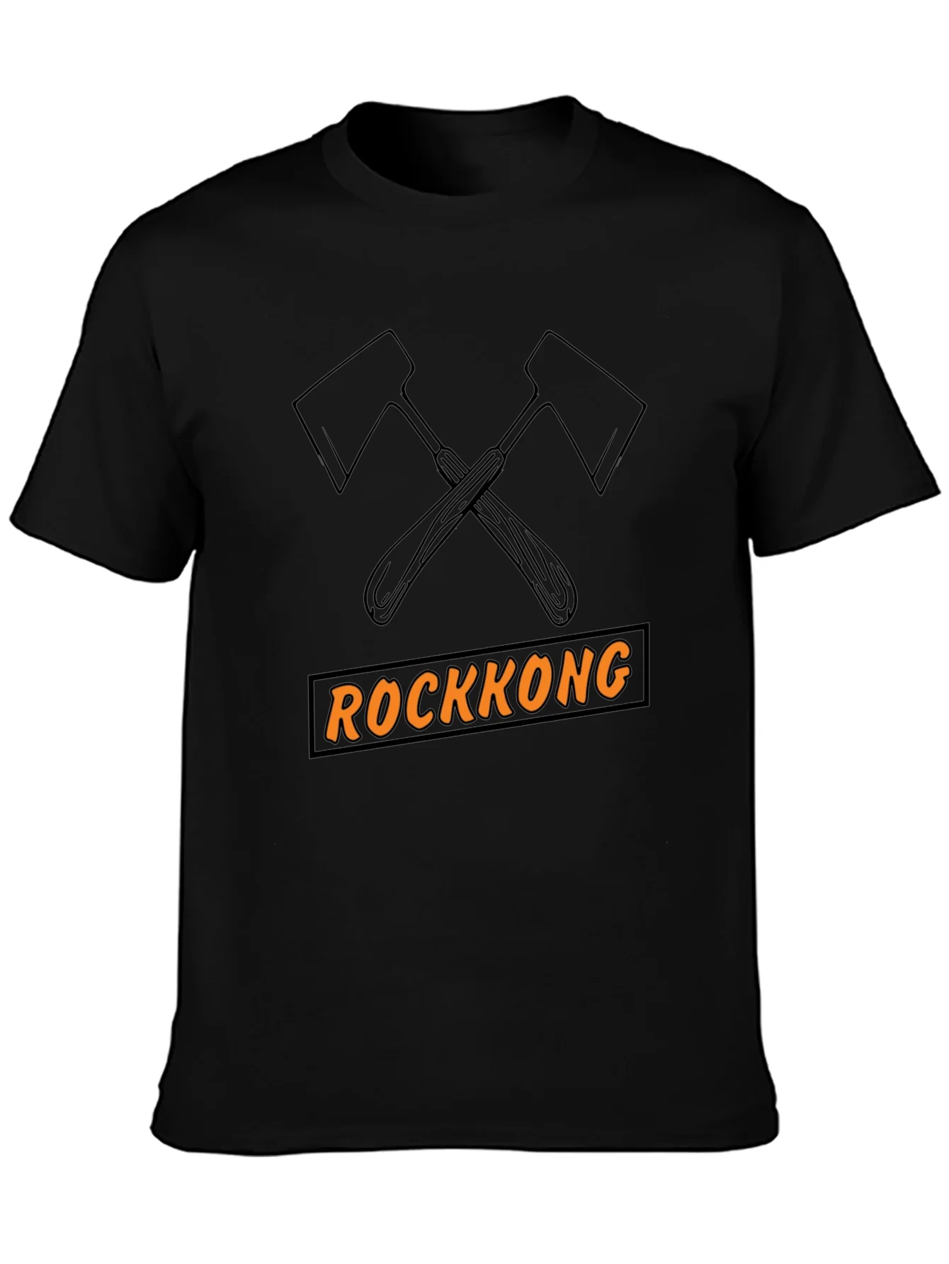 Rockkong Graphic Tee - Axe Design Black T-Shirt