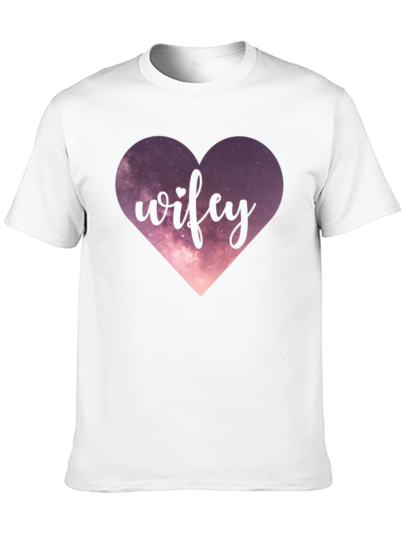 Wifey Heart Graphic Black T-Shirt