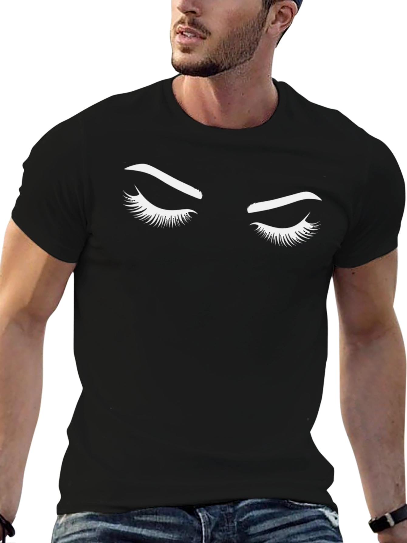 Eyes Graphic Black T-Shirt