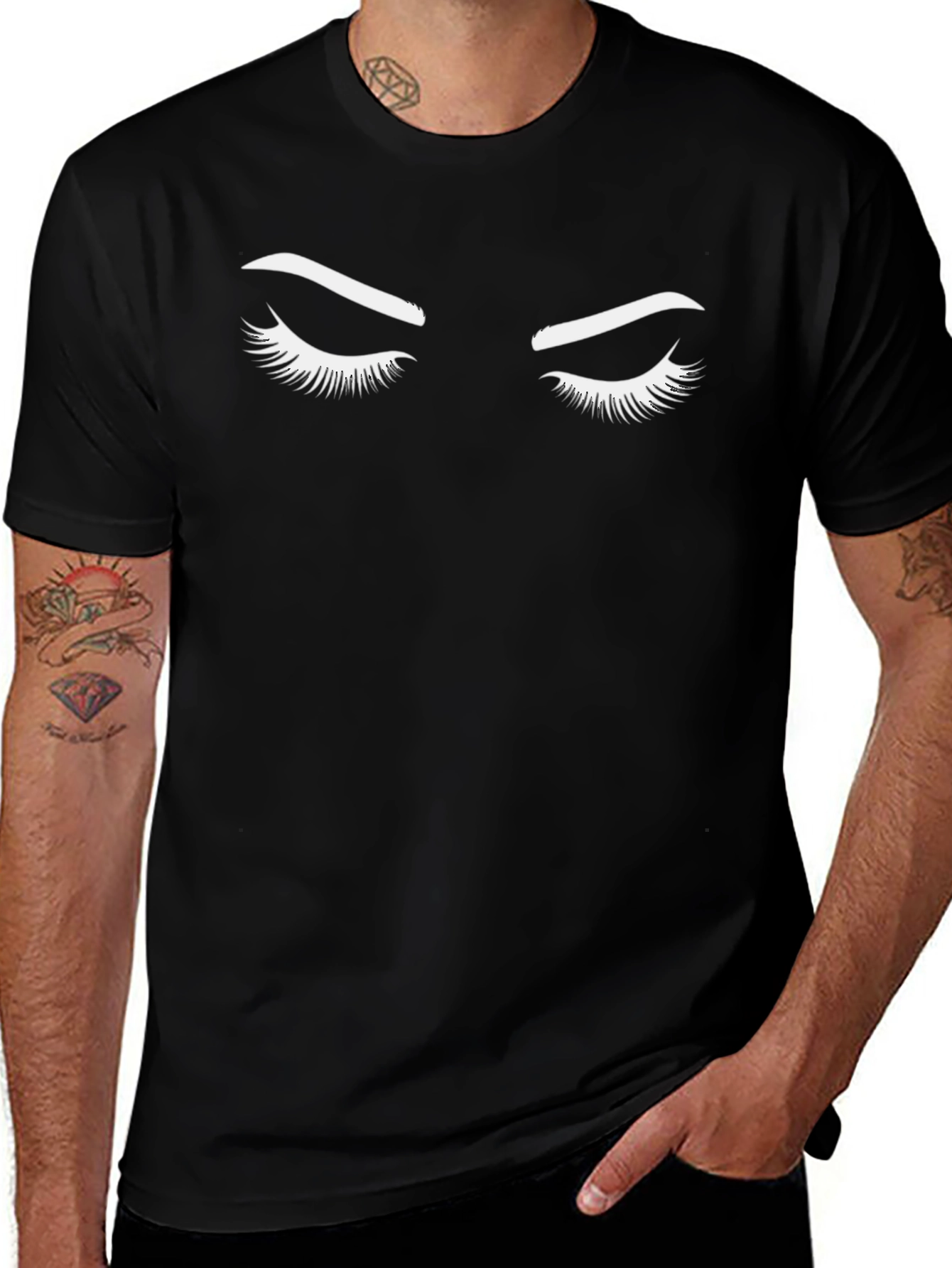 Eyes Graphic Black T-Shirt