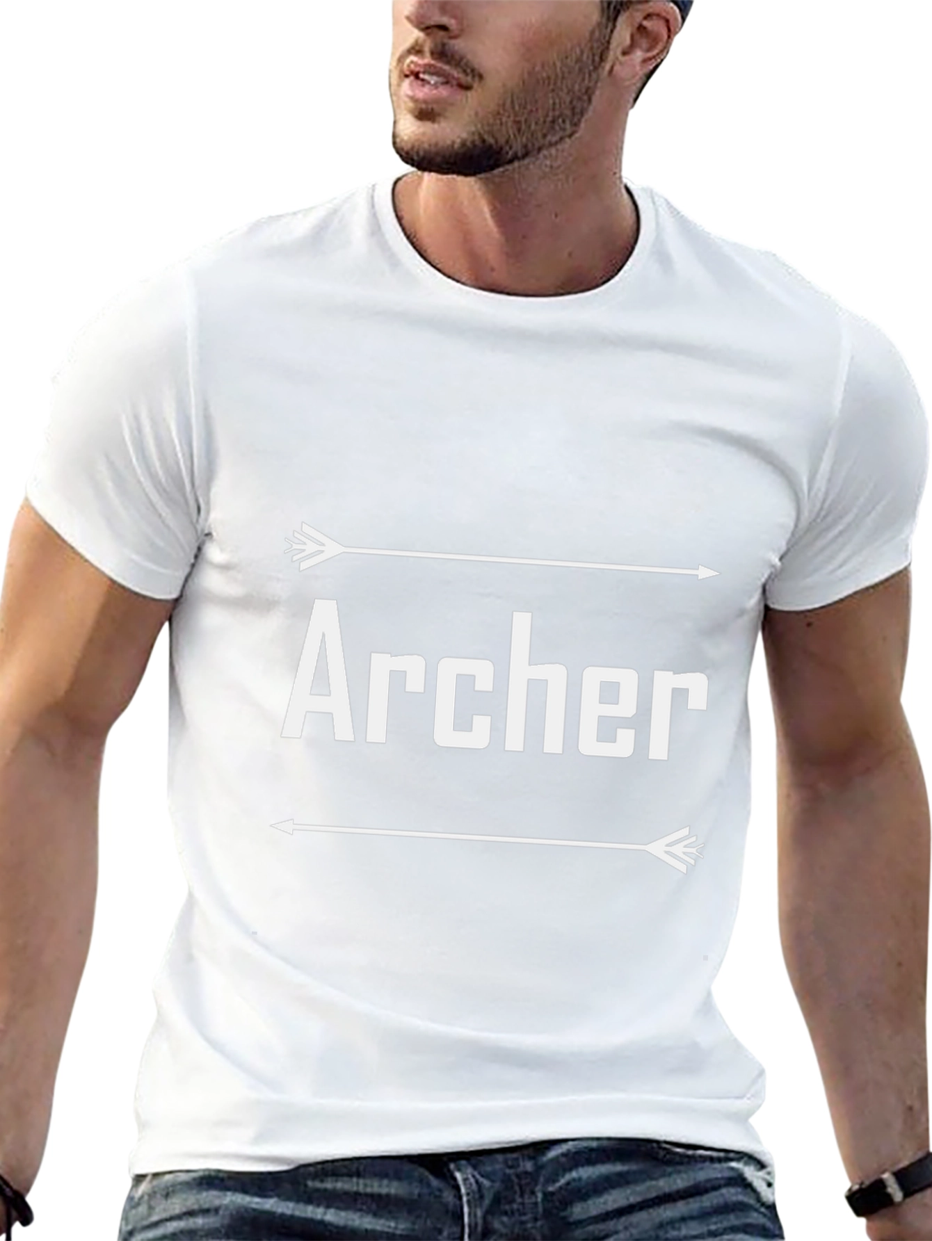 Archer Graphic Tee - Black Cotton T-Shirt