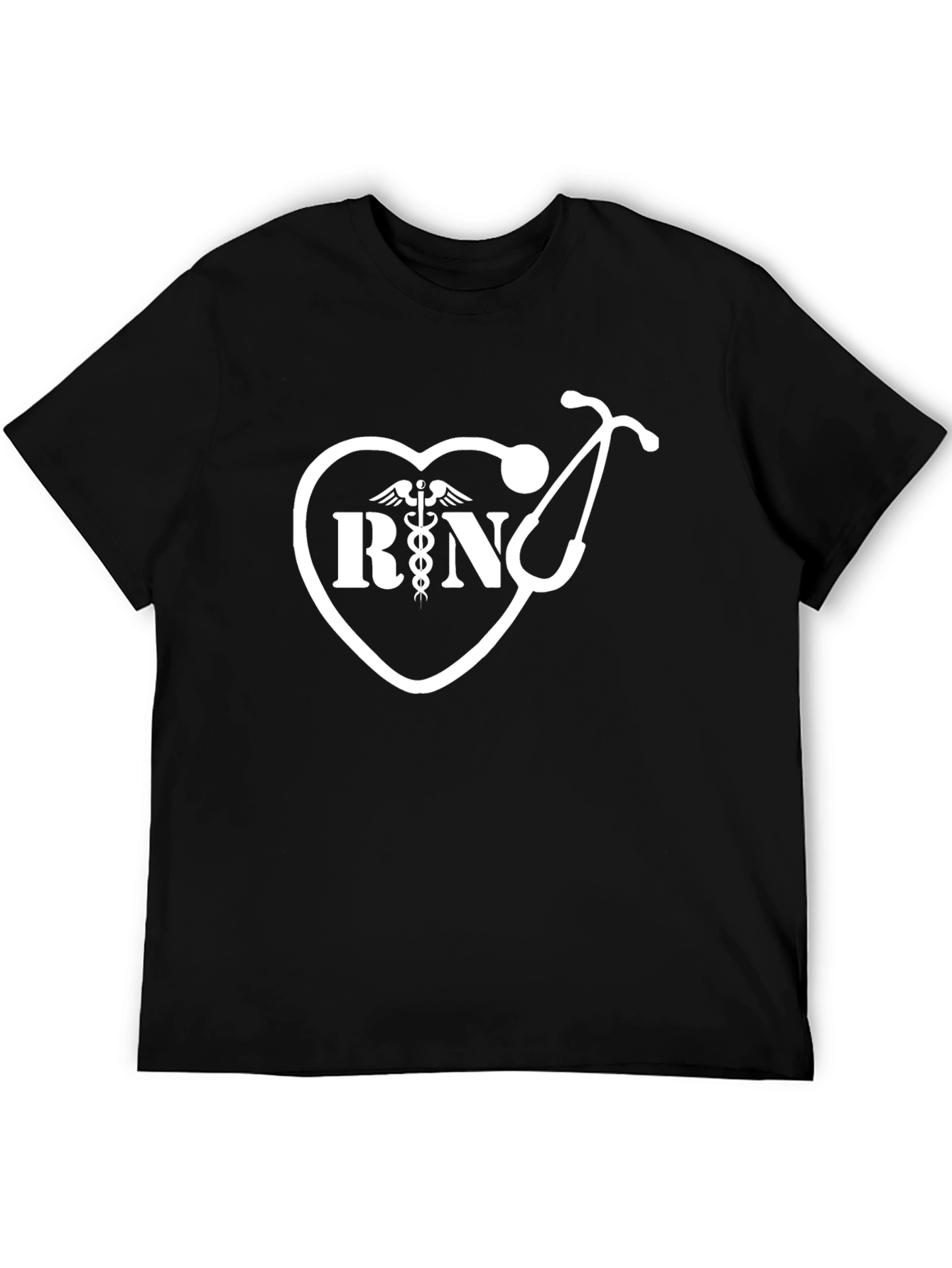 RN Heart Stethoscope Graphic T-Shirt