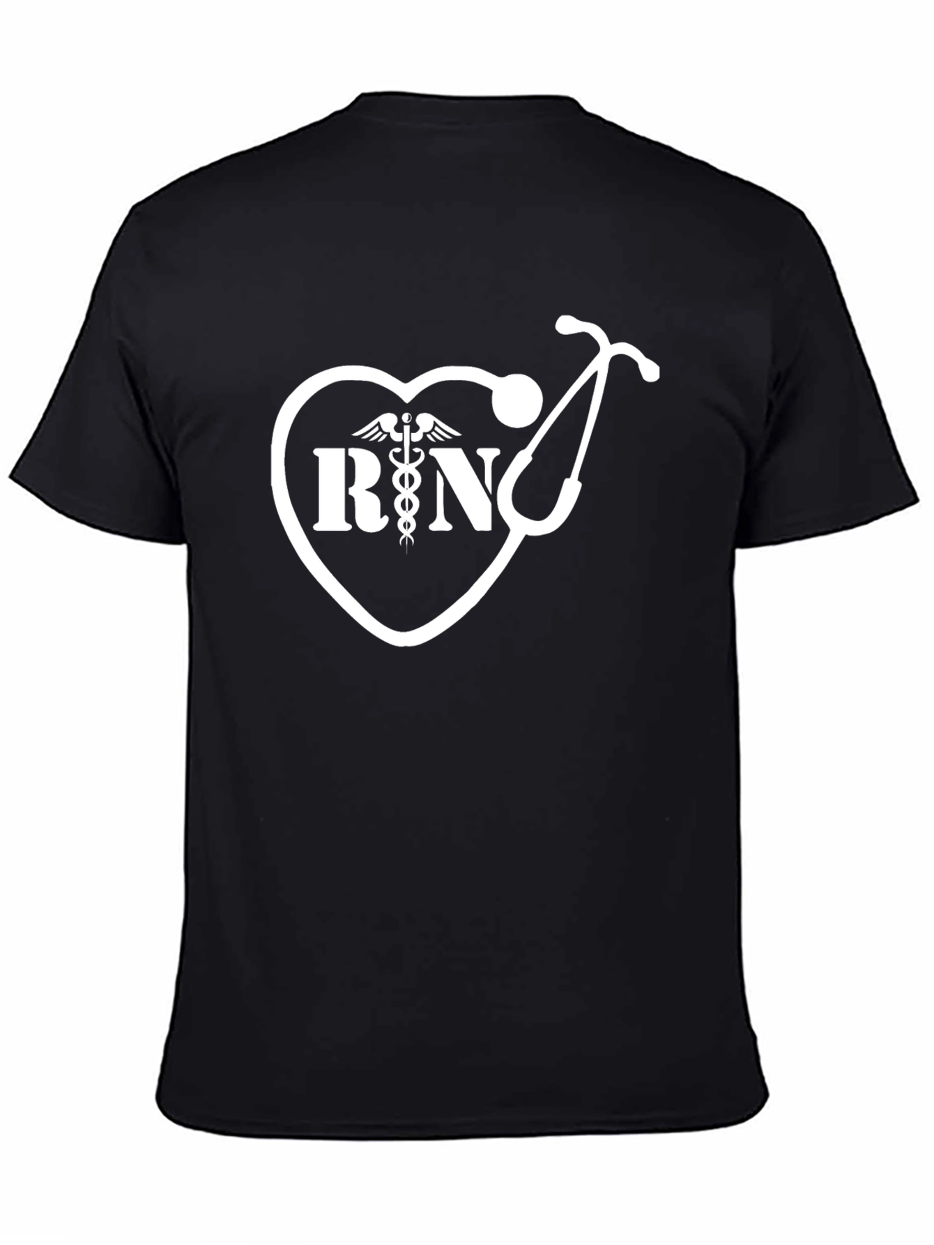 RN Heart Stethoscope Graphic T-Shirt