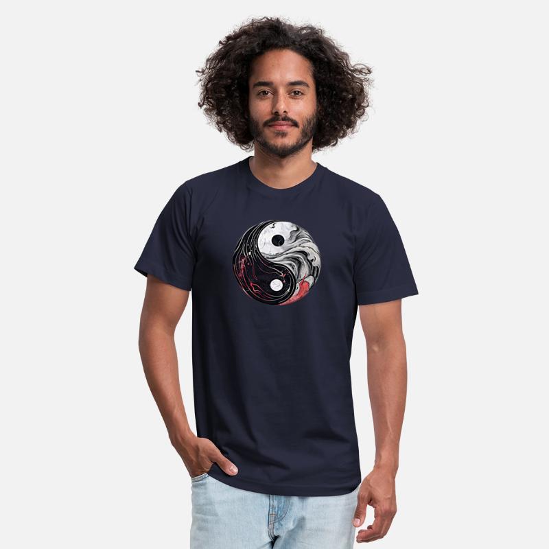 Yin Yang Red Black and White
