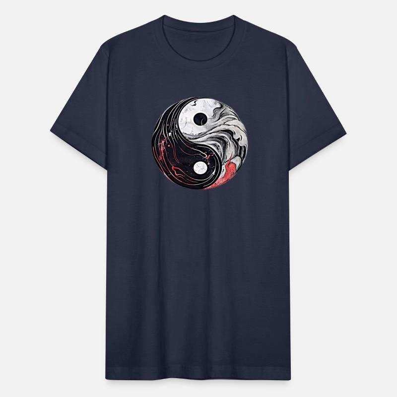 Yin Yang Red Black and White
