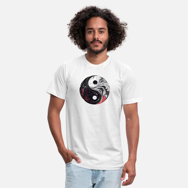 Yin Yang Red Black and White