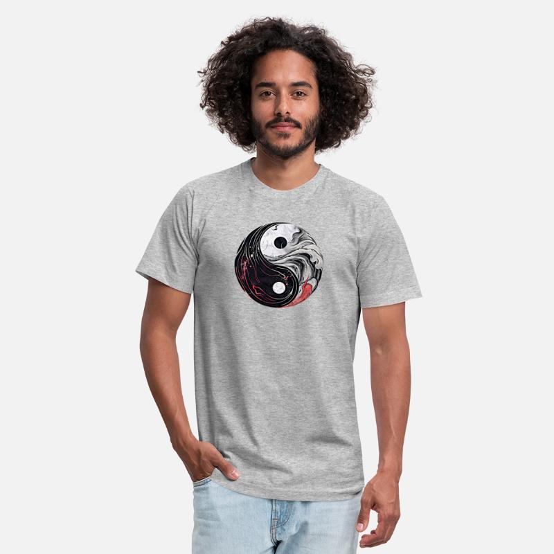 Yin Yang Red Black and White