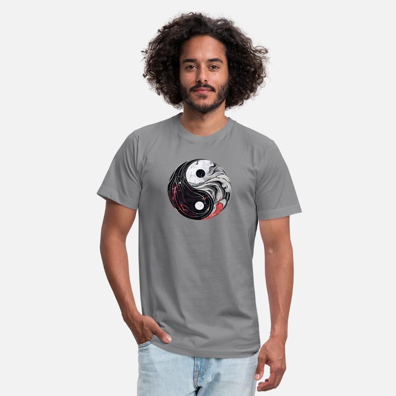 Yin Yang Red Black and White