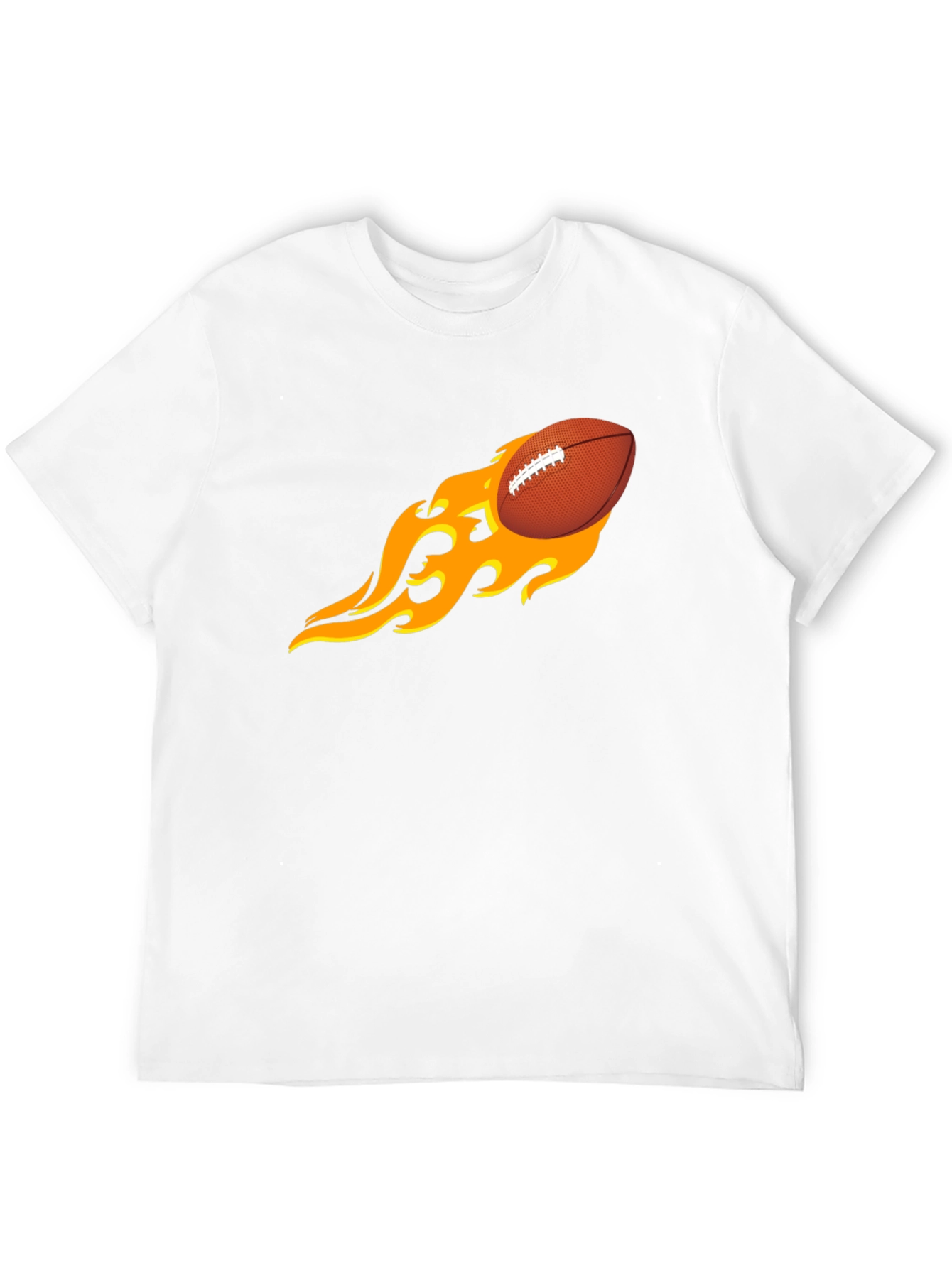 Flaming Football Graphic Tee - Black T-Shirt