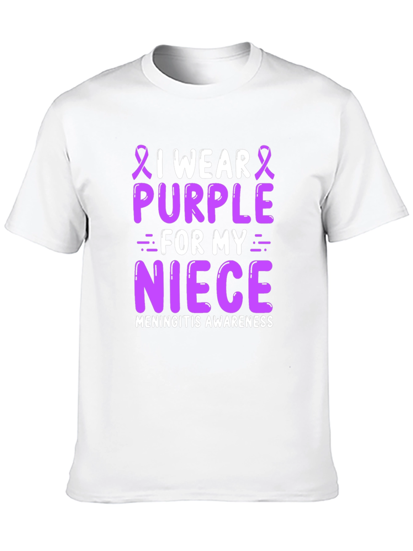 Purple Meningitis Awareness T-Shirt for Niece