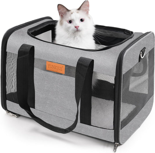 YUNIQUE Soft-Sided Cat & Dog Carrier for Pets Up t - Latest Style