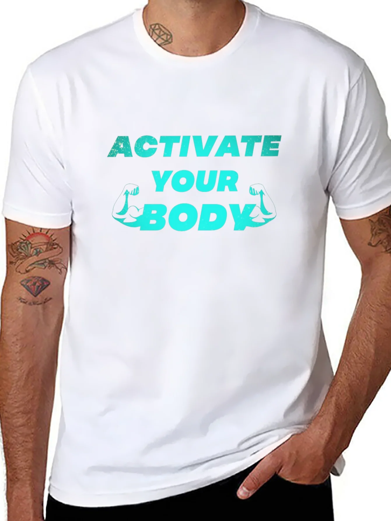 Activate Your Body Black Graphic T-Shirt