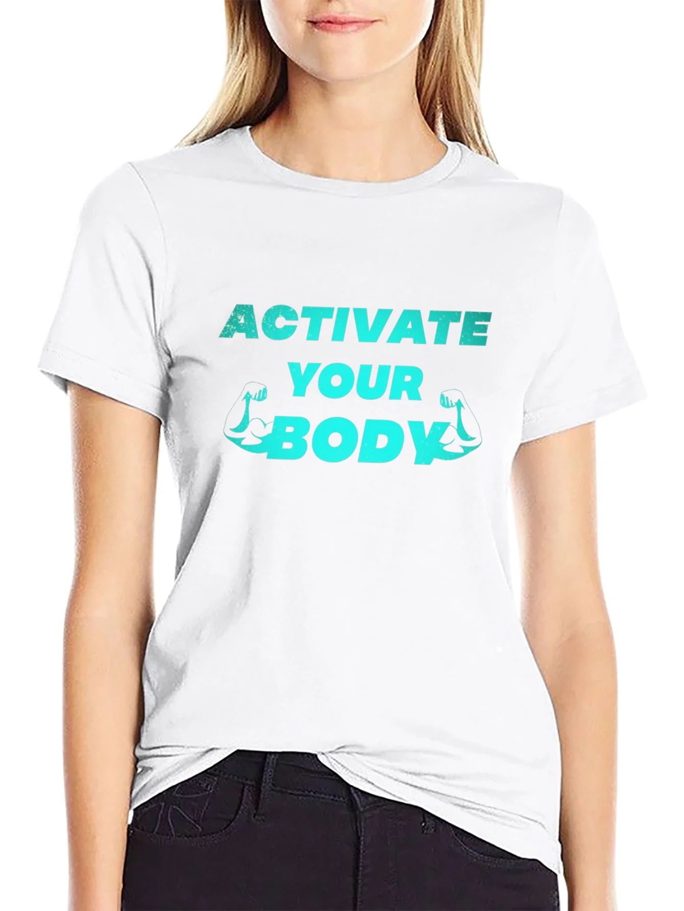 Activate Your Body Black Graphic T-Shirt