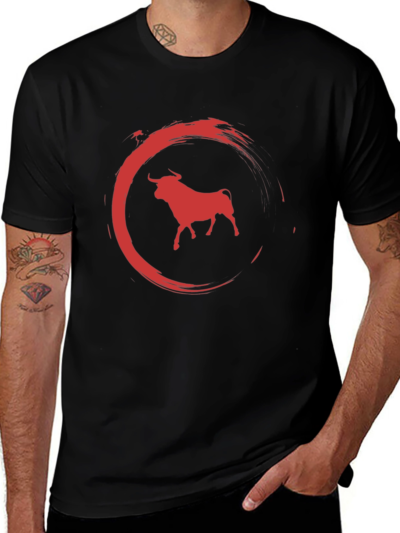 Bullseye Graphic Tee - Stylish Mens Black T-Shirt