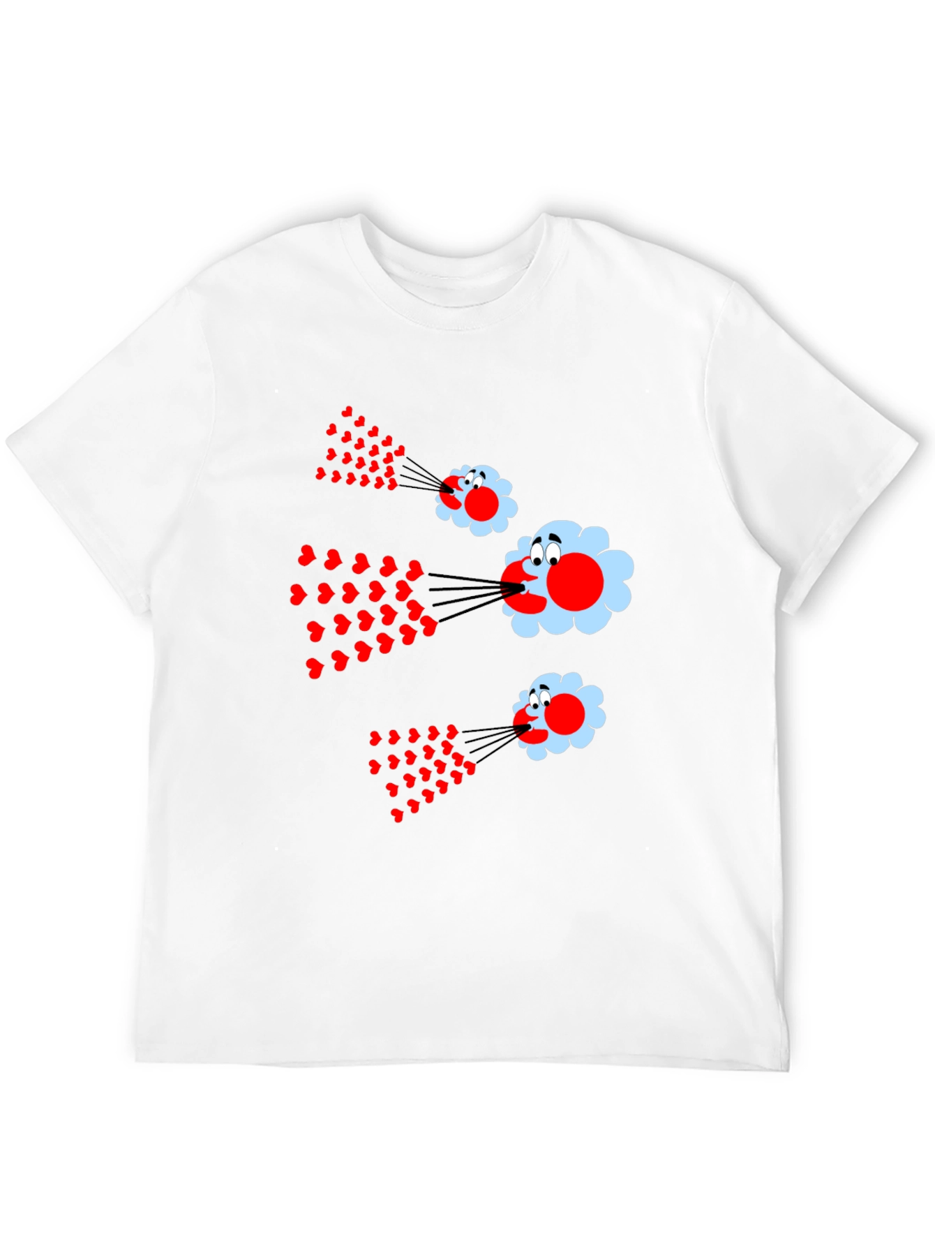 Funny Heart Wind T-Shirt - Quirky Graphic Tee