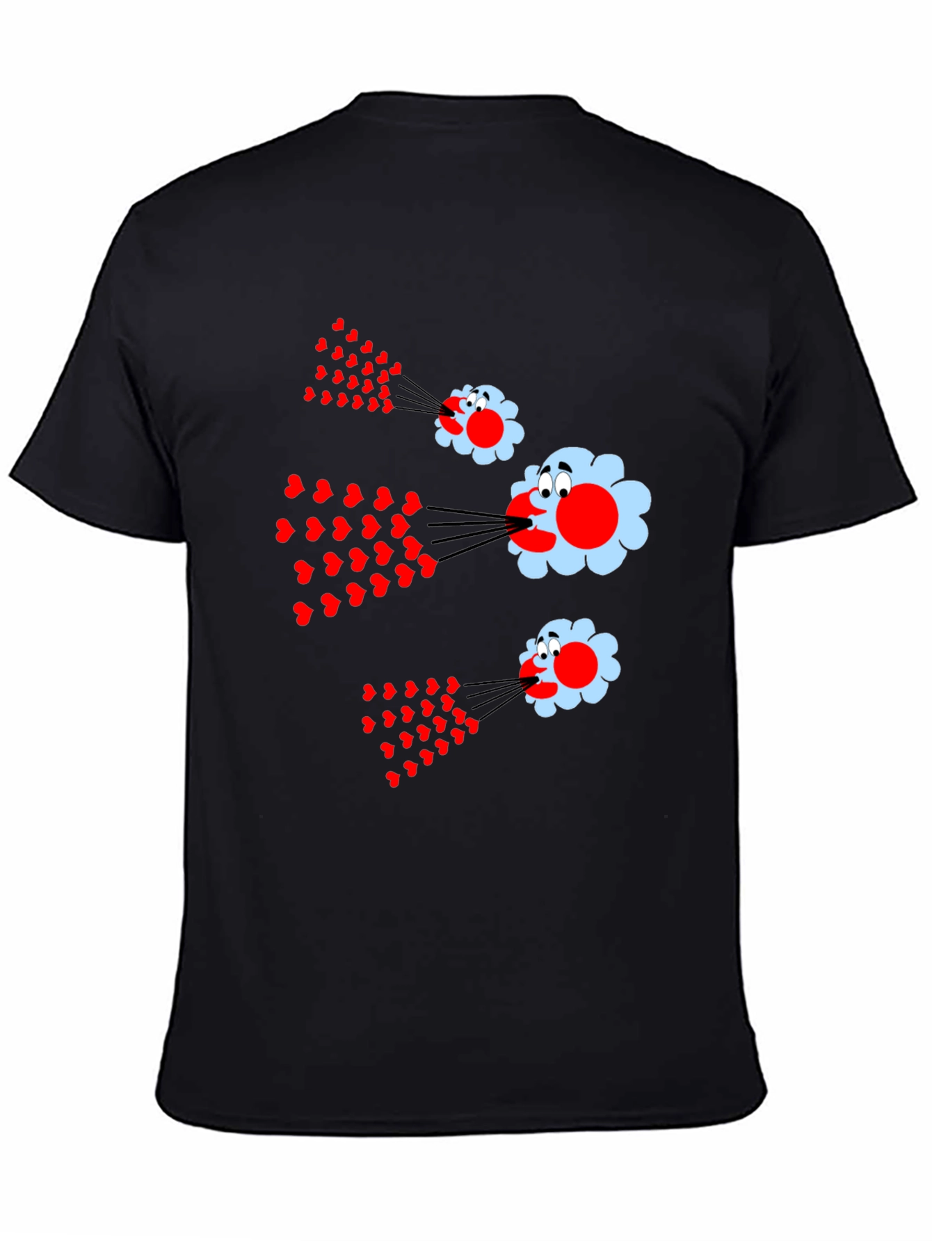 Funny Heart Wind T-Shirt - Quirky Graphic Tee