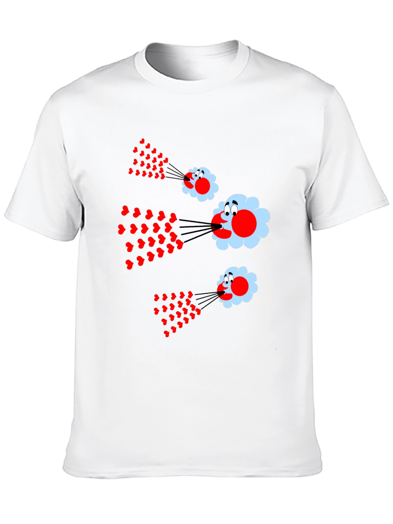 Funny Heart Wind T-Shirt - Quirky Graphic Tee