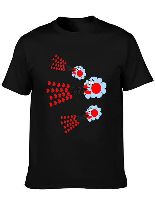 Funny Heart Wind T-Shirt - Quirky Graphic Tee