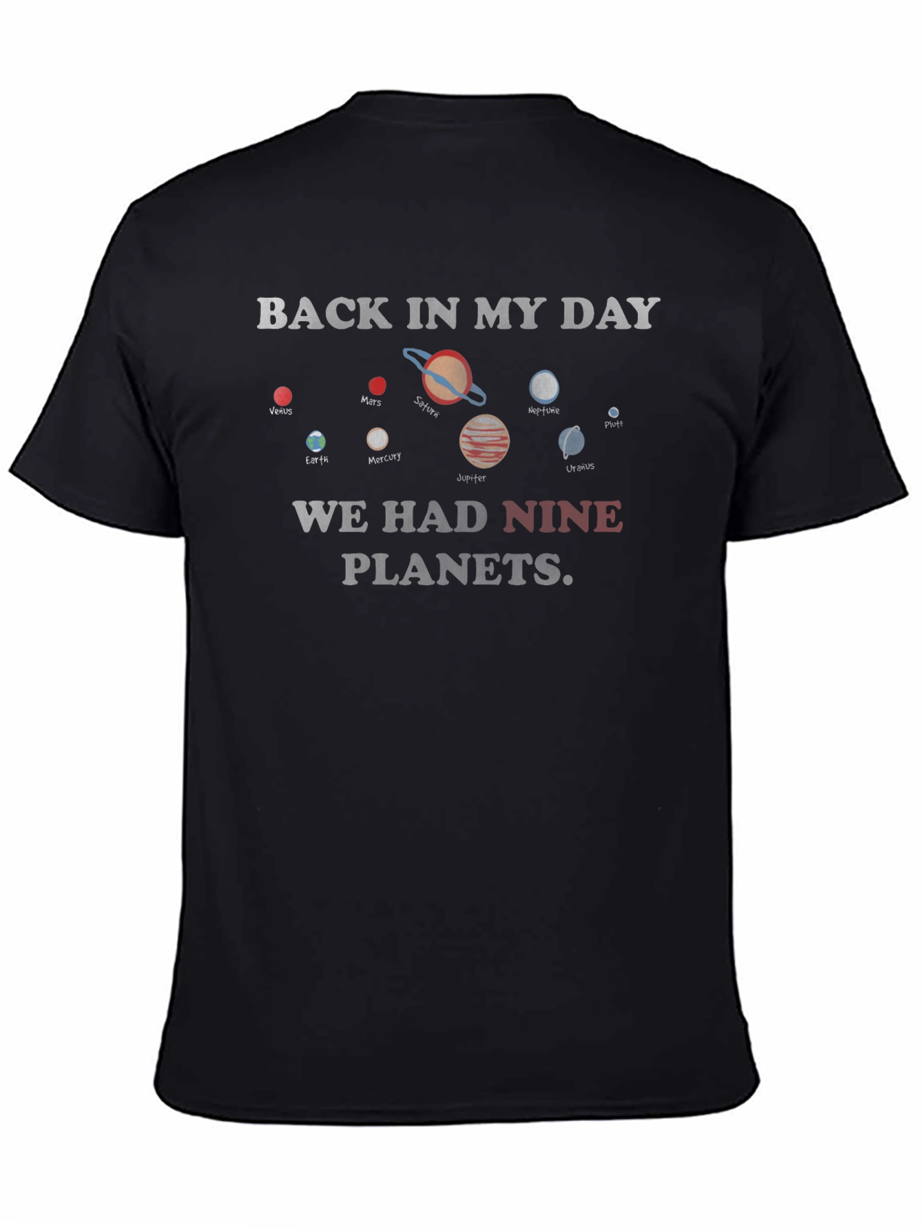 Nine Planets T-Shirt - Retro Space Tee