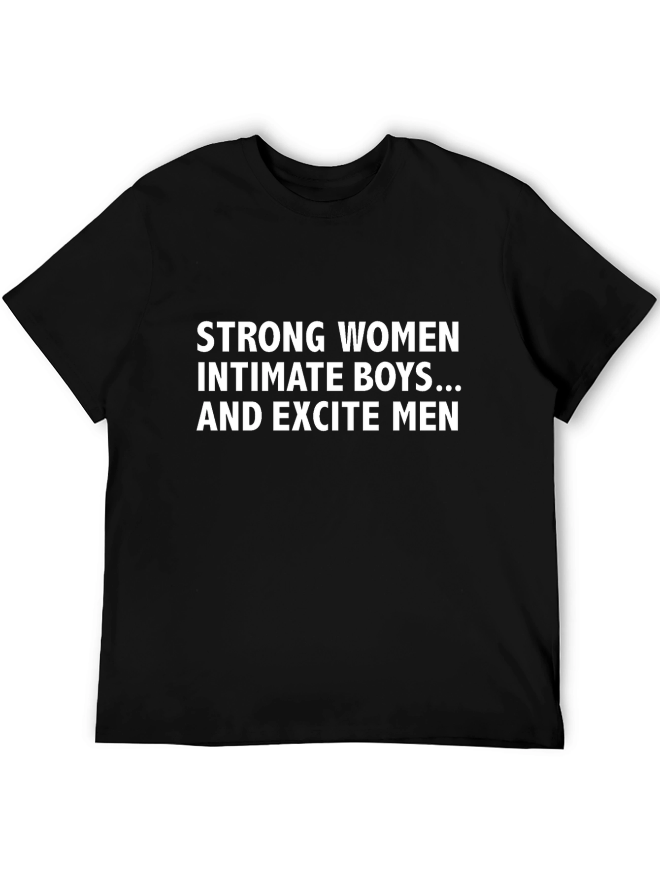 Strong Women Slogan Black T-Shirt