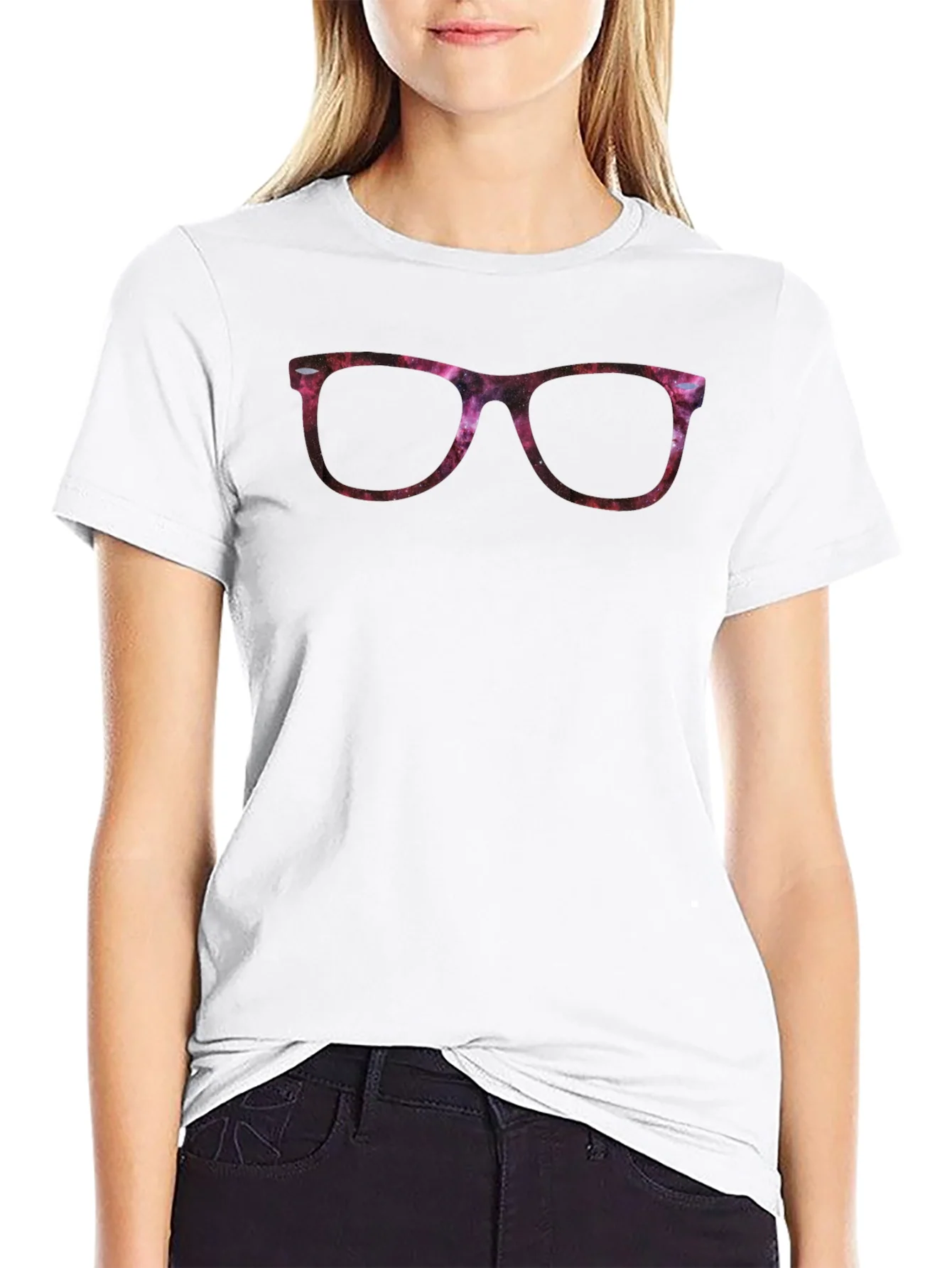 Galaxy Glasses Graphic Tee - Cool Cosmic Design