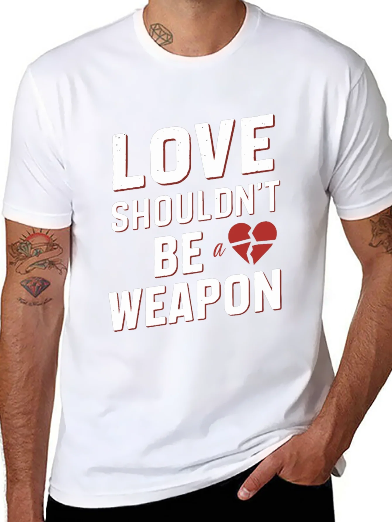 Love Shouldnt Be a Weapon Graphic Tee