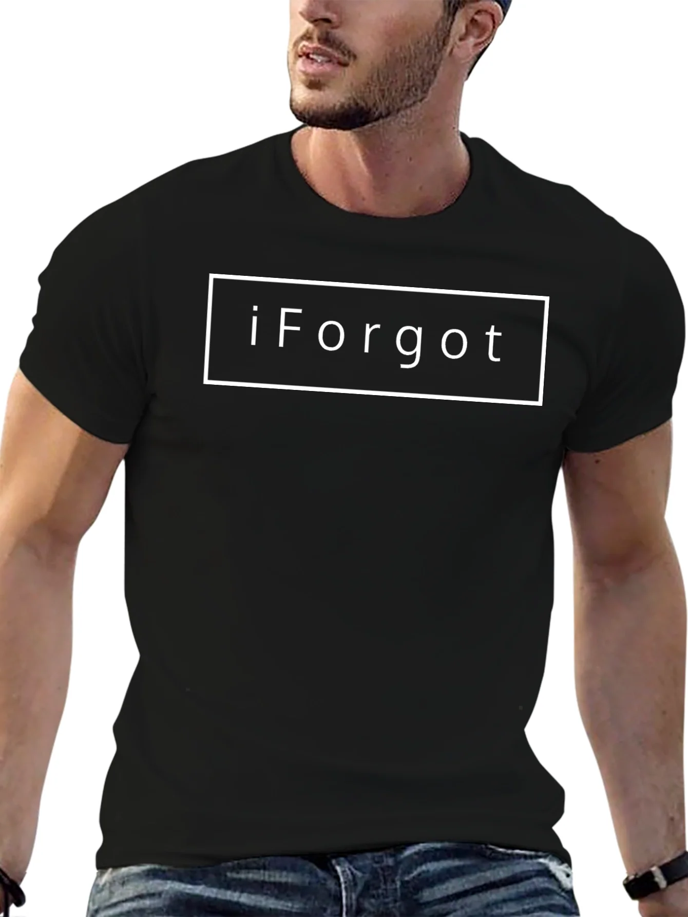 iForgot Funny Graphic T-Shirt - Black Cotton Tee