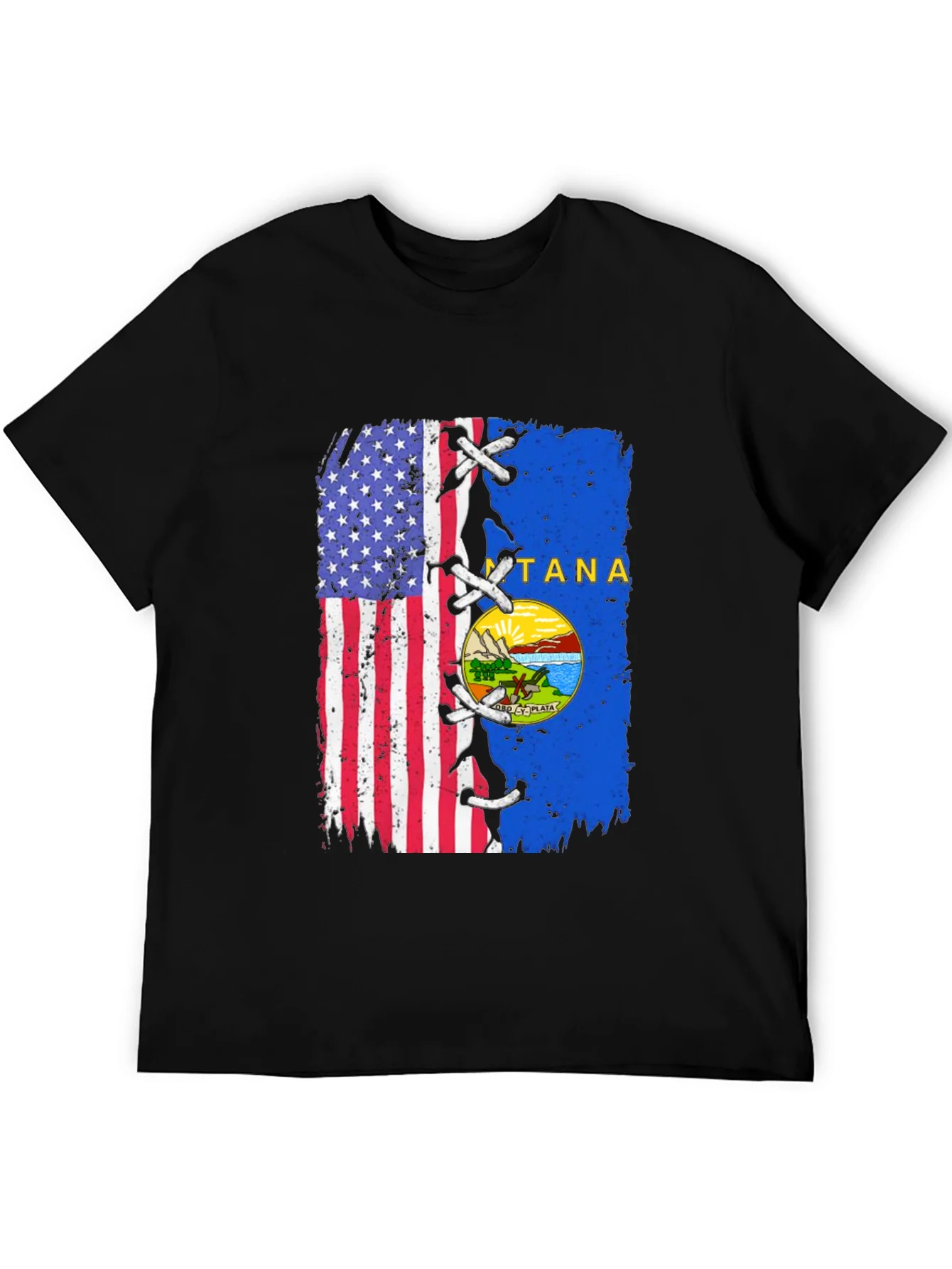 USA Montana Flag T-Shirt