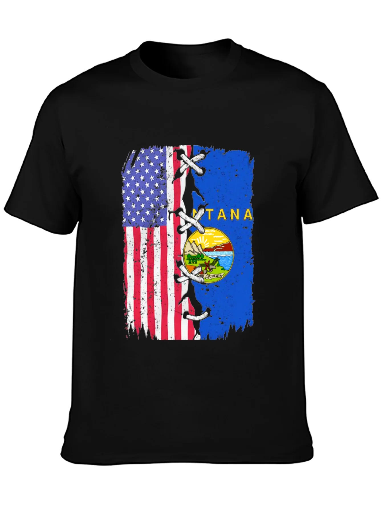 USA Montana Flag T-Shirt