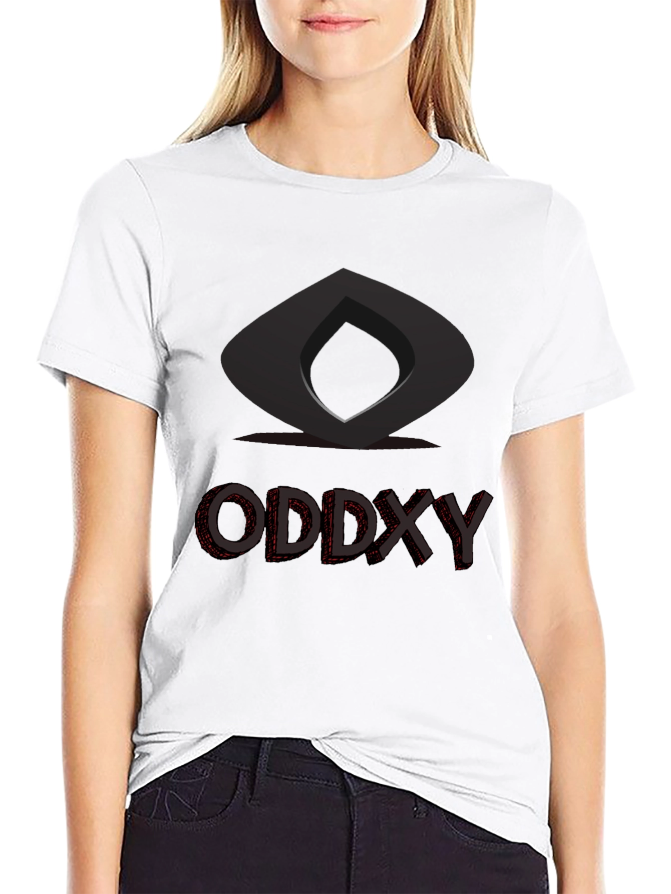 Modern Graphic T-Shirt - Oddxy Design Black Tee