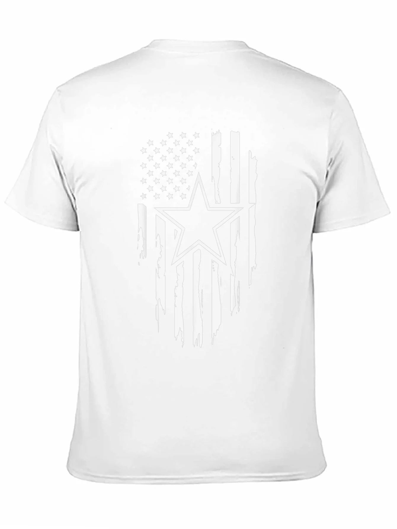 Distressed American Flag Star Graphic T-Shirt