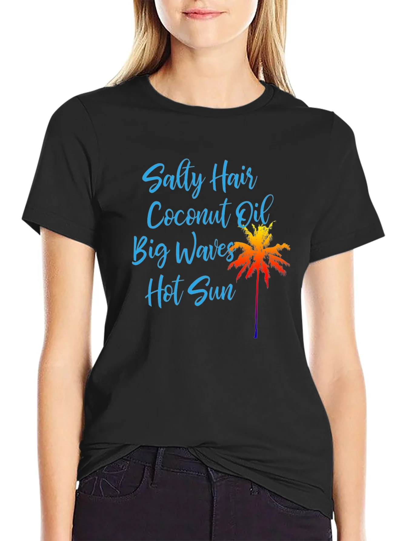 Salty Hair Coconut Oil T-Shirt Black