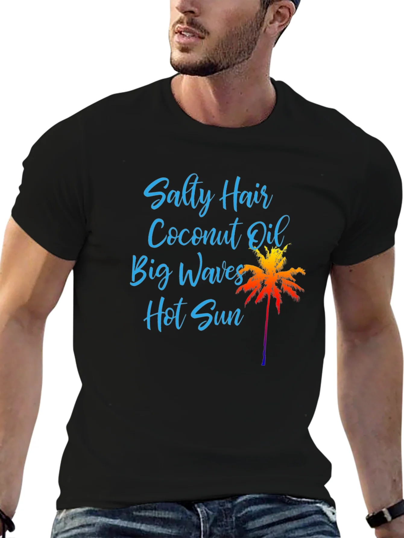 Salty Hair Coconut Oil T-Shirt Black