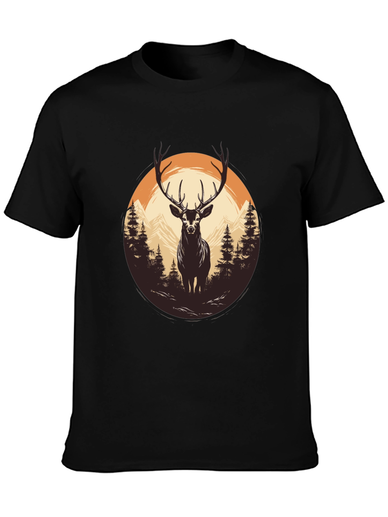 Nature Deer Graphic T-Shirt