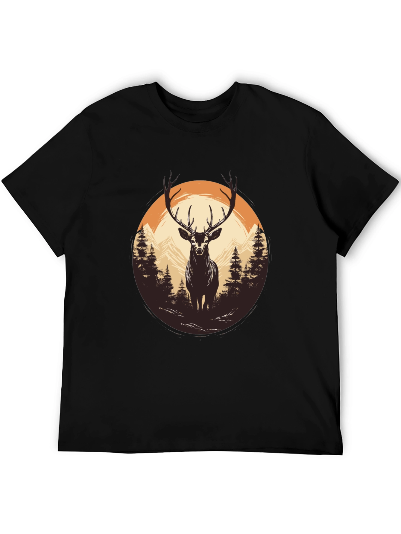 Nature Deer Graphic T-Shirt