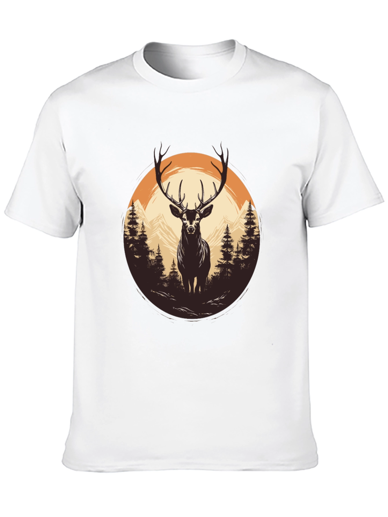 Nature Deer Graphic T-Shirt