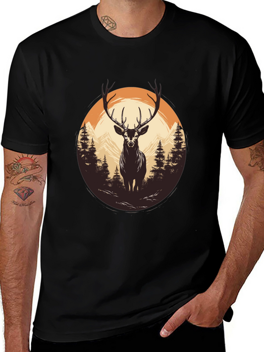Nature Deer Graphic T-Shirt