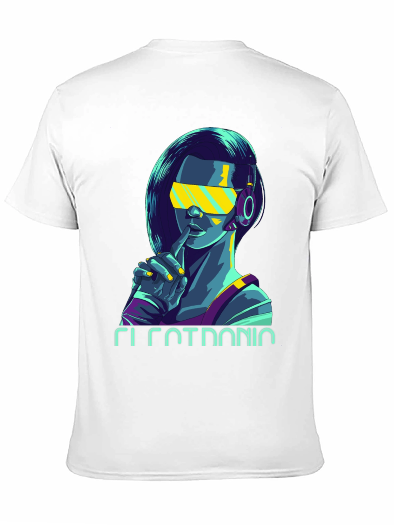 Cyberpunk Girl Graphic Tee - Stylish Black Cotton T-Shirt