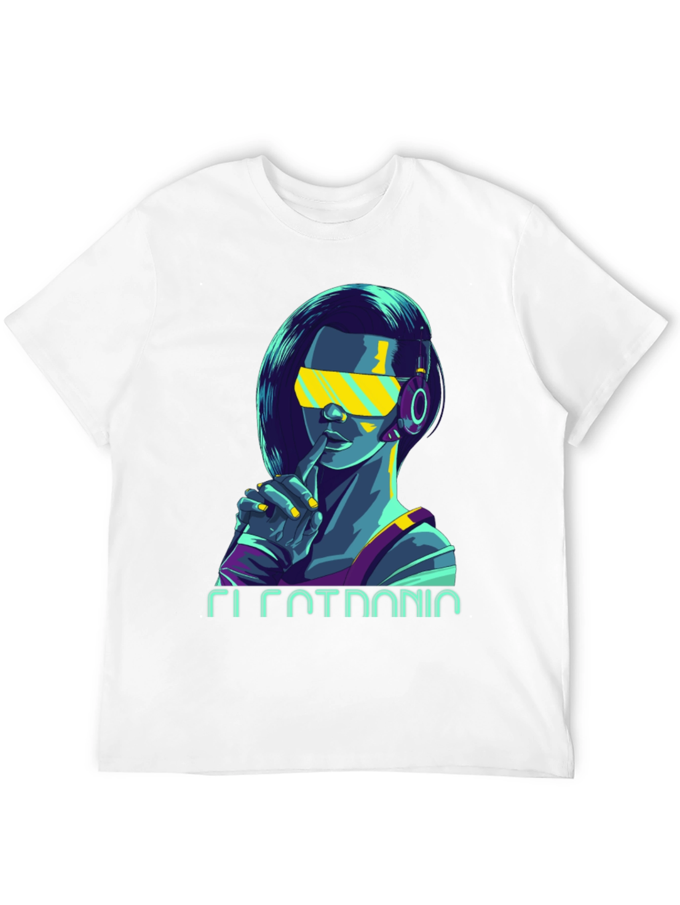 Cyberpunk Girl Graphic Tee - Stylish Black Cotton T-Shirt