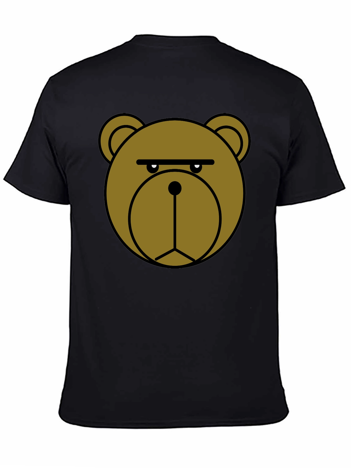 Grumpy Bear Graphic T-Shirt - Black