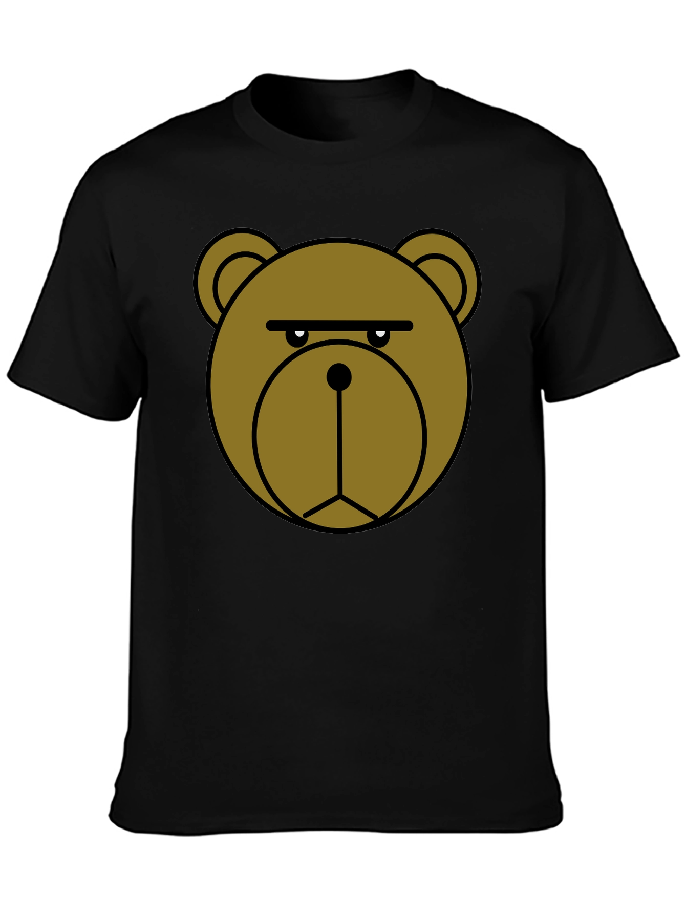 Grumpy Bear Graphic T-Shirt - Black