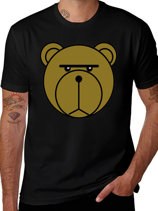Grumpy Bear Graphic T-Shirt - Black