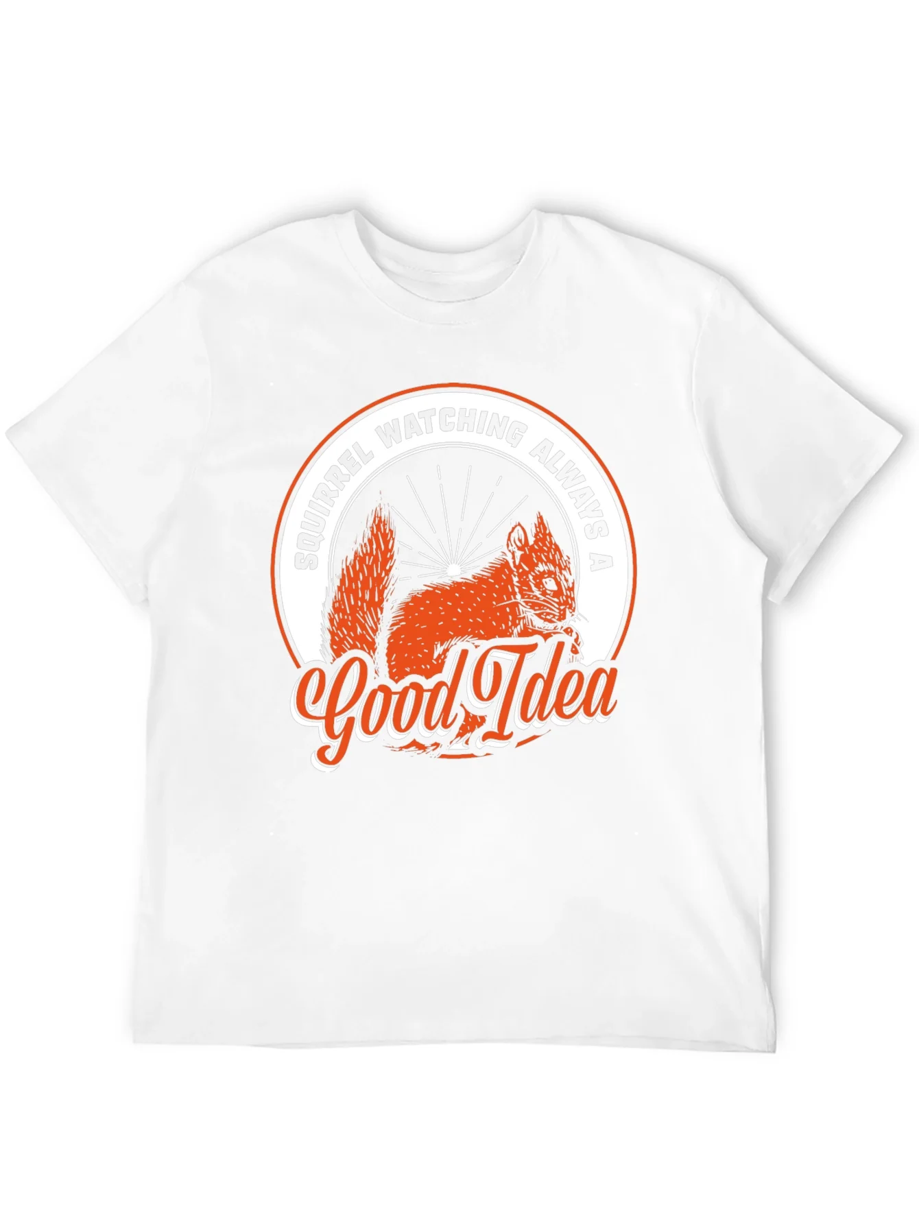 Squirrel Watching Always A Good Idea Black T-Shirt